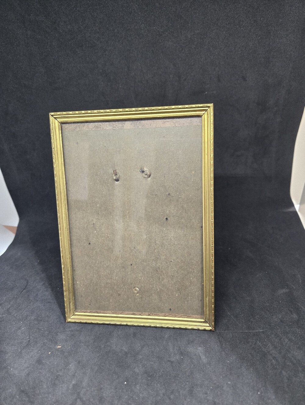 Vintage Gold Tone Metal MCM Beveled Photo Frame